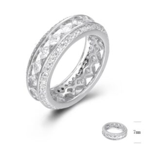 SJ45552, Ladies' Moissanite Ring, S925, Rhodium Plated, White, 4.02g