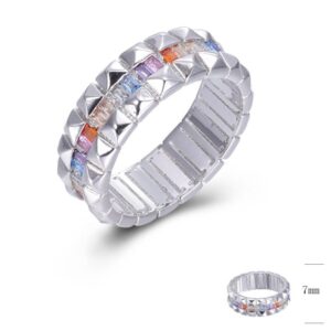 SJ46492, Ladies' Moissanite Ring, S925, Rhodium Plated, White, 5.51g
