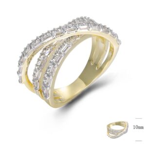 SJ45889, Ladies' Moissanite Ring, S925, Rhodium Plated, White, 6.26g