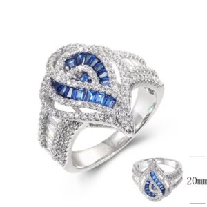 SJ37793, Ladies' Moissanite Ring, S925, Rhodium Plated, White, 6.99g