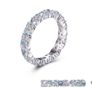 SJ14830, Ladies' Moissanite Ring, S925, Rhodium Plated, White, 3.63g