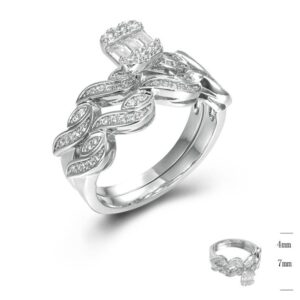 SJ44834, Ladies' Moissanite Ring, S925, Rhodium Plated, White, 5.32g