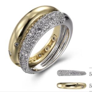 SJ39418, Ladies' Moissanite Ring, S925, Rhodium Plated, White, 6.5g