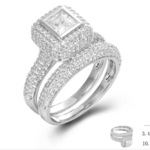 SJ46815, Ladies' Moissanite Ring, S925, Rhodium Plated, White, 10.74g