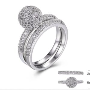 SJ31138, Ladies' Moissanite Ring, S925, Rhodium Plated, White, 5.48g