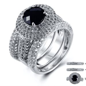 SJ23214, Ladies' Moissanite Ring, S925, Rhodium Plated, White, 6.23g