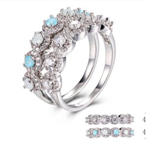 SJ29898, Ladies' Moissanite Ring, S925, Rhodium Plated, White, 4.4g