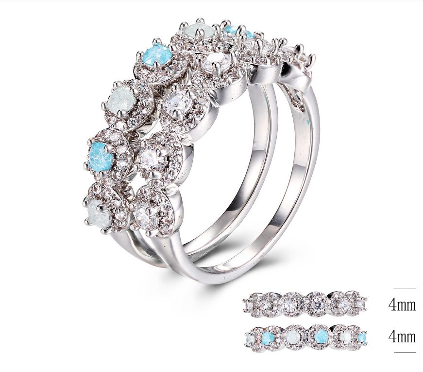 SJ29898, Ladies' Moissanite Ring, S925, Rhodium Plated, White, 4.4g