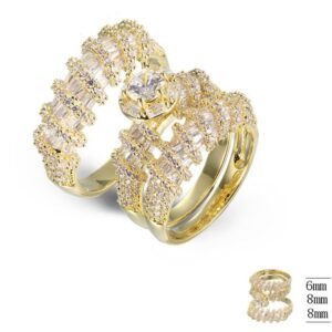SJ42165, Ladies' Moissanite Ring, S925, Rhodium Plated, White, 10.7g