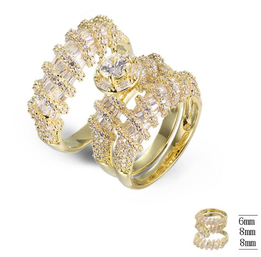 SJ42165, Ladies' Moissanite Ring, S925, Rhodium Plated, White, 10.7g