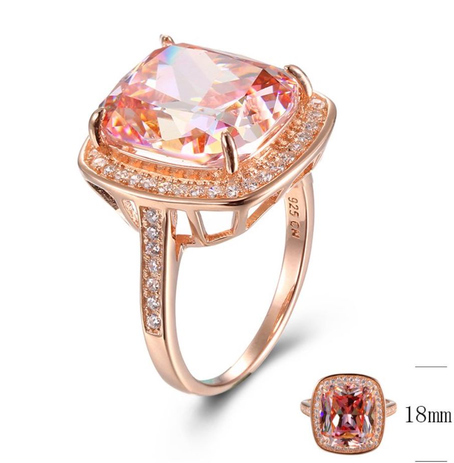 SJ23241, Ladies' Moissanite Ring, S925, Rhodium Plated, White, 5.6g