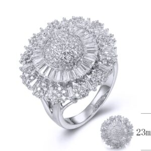 SJ35561, Ladies' Moissanite Ring, S925, Rhodium Plated, White, 6.98g