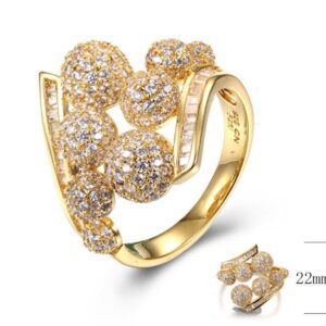 SJ34701, Ladies' Moissanite Ring, S925, Rhodium Plated, White, 5.99g