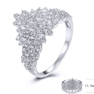 SJ30331, Ladies' Moissanite Ring, S925, Rhodium Plated, White, 3.21g
