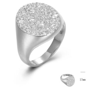 SJ45044, Ladies' Moissanite Ring, S925, Rhodium Plated, White, 6.01g