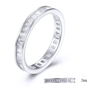 SJ31798, Ladies' Moissanite Ring, S925, Rhodium Plated, White, 1.79g