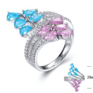 SJ30052, Ladies' Moissanite Ring, S925, Rhodium Plated, White, 4.95g