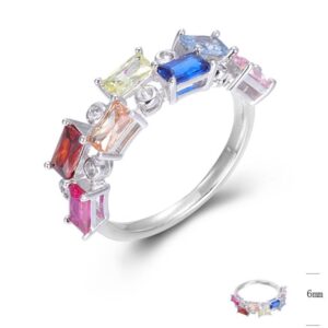 SJ45447, Ladies' Moissanite Ring, S925, Rhodium Plated, White, 2.58g