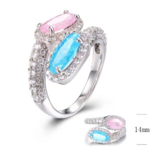 SJ29079, Ladies' Moissanite Ring, S925, Rhodium Plated, White, 5.2g