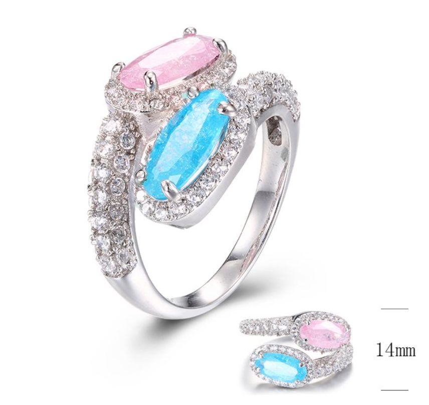 SJ29079, Ladies' Moissanite Ring, S925, Rhodium Plated, White, 5.2g