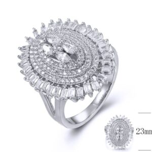 SJ35820, Ladies' Moissanite Ring, S925, Rhodium Plated, White, 6.18g