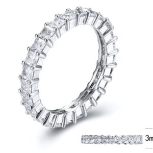 SJ30419, Ladies' Moissanite Ring, S925, Rhodium Plated, White, 2.89g
