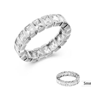 SJ40954, Ladies' Moissanite Ring, S925, Rhodium Plated, White, 3.73g