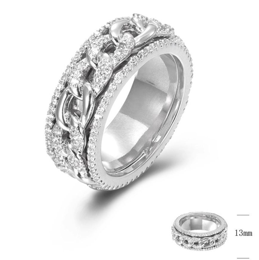 SJ44805, Ladies' Moissanite Ring, S925, Rhodium Plated, White, 9.25g