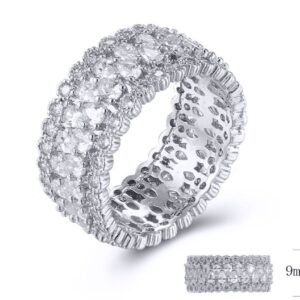 SJ32170, Ladies' Moissanite Ring, S925, Rhodium Plated, White, 6.03g