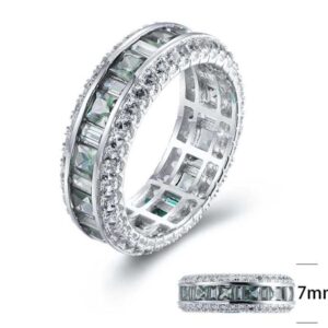 SJ22506, Ladies' Moissanite Ring, S925, Rhodium Plated, White, 5.3g