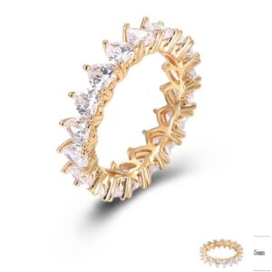SJ44009, Ladies' Moissanite Ring, S925, Rhodium Plated, White, 3.72g