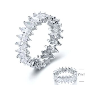 SJ28580, Ladies' Moissanite Ring, S925, Rhodium Plated, White, 5.2g
