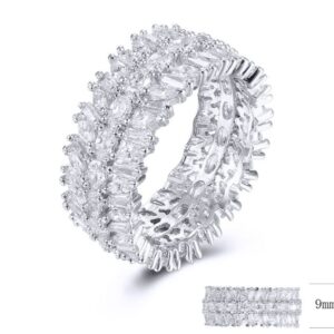 SJ32181, Ladies' Moissanite Ring, S925, Rhodium Plated, White, 5.04g