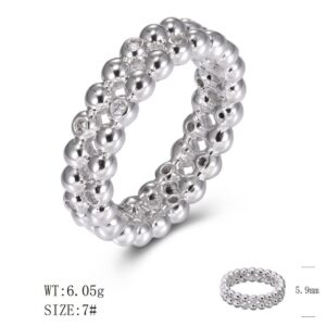 SJ49281, Ladies' Moissanite Ring, S925, Rhodium Plated, White, 6.58g