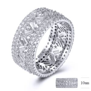 SJ32947, Ladies' Moissanite Ring, S925, Rhodium Plated, White, 5.38g