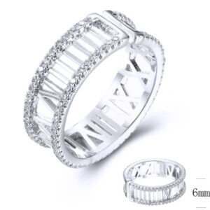 SJ39500, Ladies' Moissanite Ring, S925, Rhodium Plated, White, 3.13g