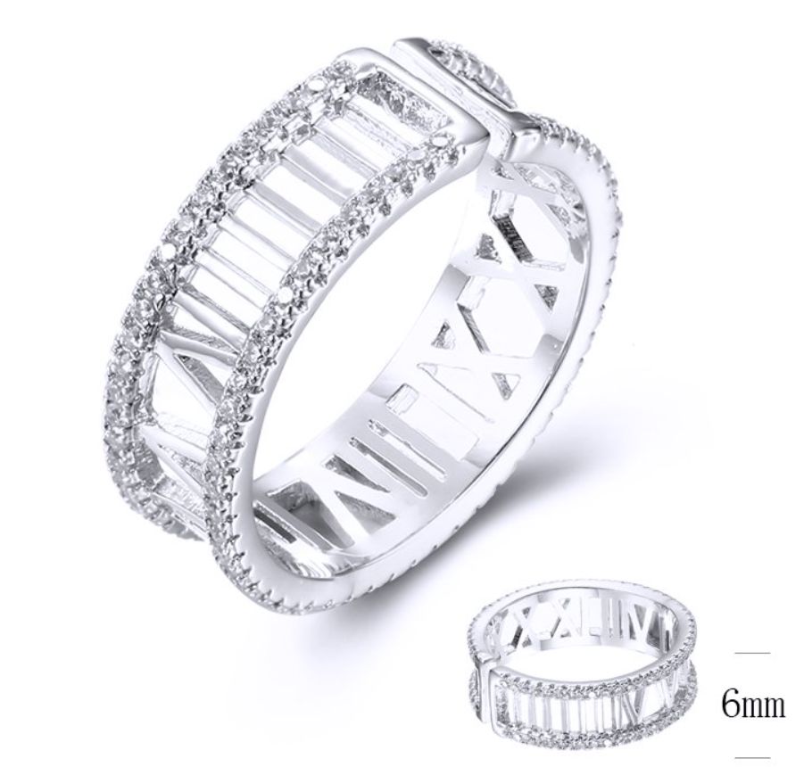 SJ39500, Ladies' Moissanite Ring, S925, Rhodium Plated, White, 3.13g