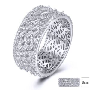 SJ32945, Ladies' Moissanite Ring, S925, Rhodium Plated, White, 5.5g