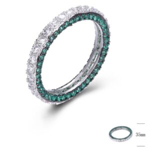 S44790, Ladies' Moissanite Ring, S925, Rhodium Plated, White, 2.58g