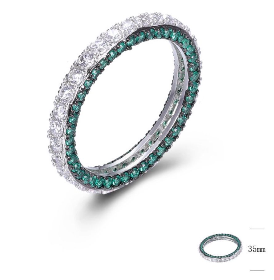 S44790, Ladies' Moissanite Ring, S925, Rhodium Plated, White, 2.58g