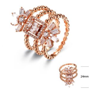 SJ40682, Ladies' Moissanite Ring, S925, Rhodium Plated, White, 5.1g