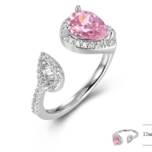 SJ42843, Ladies' Moissanite Ring, S925, Rhodium Plated, White, 2.74g