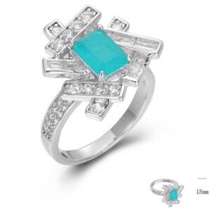 SJ45652, Ladies' Moissanite Ring, S925, Rhodium Plated, White, 5.93g