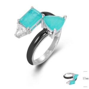 SJ45662, Ladies' Moissanite Ring, S925, Rhodium Plated, White, 3.7g