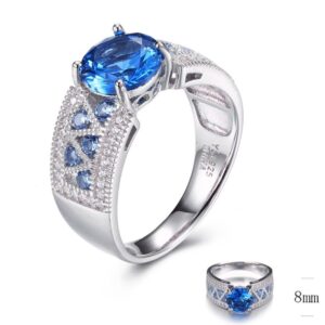 SJ31384, Ladies' Moissanite Ring, S925, Rhodium Plated, White, 5.03g