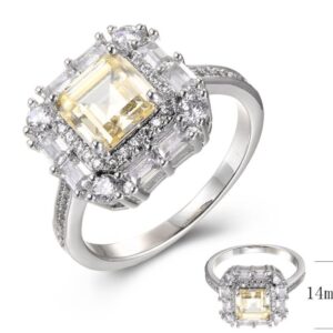 SJ38905, Ladies' Moissanite Ring, S925, Rhodium Plated, White, 4.15g
