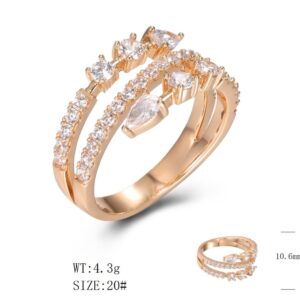 SJ49535, Ladies' Moissanite Ring, S925, Rhodium Plated, White, 4.39g