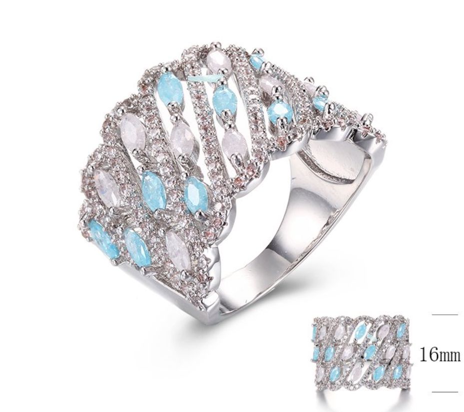 SJ30053, Ladies' Moissanite Ring, S925, Rhodium Plated, White, 6.91g