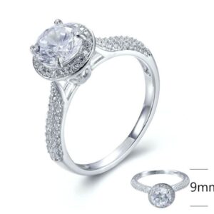 SJ28180, Ladies' Moissanite Ring, S925, Rhodium Plated, White, 2.82g