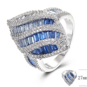 SJ37823, Ladies' Moissanite Ring, S925, Rhodium Plated, White, 7.72g